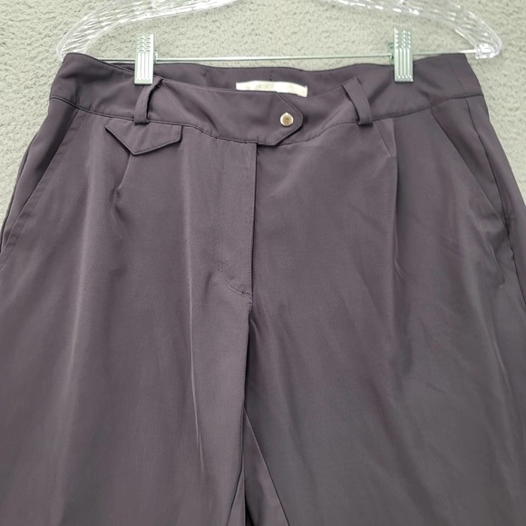 Nike Golf Pants Womens 10 Medium Purple‎ Dri-Fit UV Capri Cuffed Swoosh Logo - Picture 5 of 16
